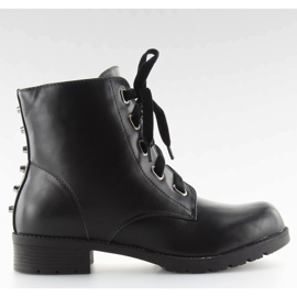 Botas negras con tachuelas negras rt-0029 negras negro