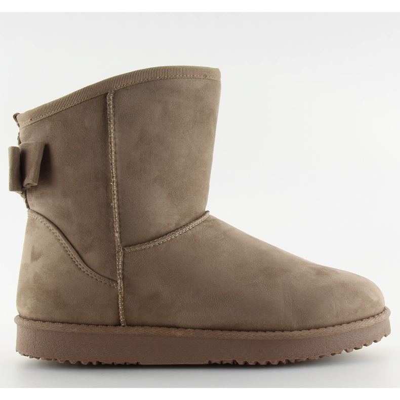 Botas de nieve Emusy con lazo caqui beige