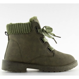 Botas de montaña con aislamiento verde verdeoscuro