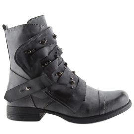 Botas militares con parte superior original, gris