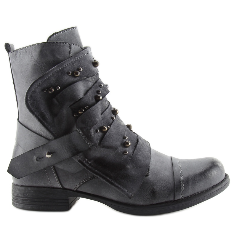 Botas militares con parte superior original, gris