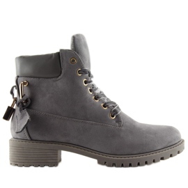 Botas grises de madera para mujer AT-0623-L Gris