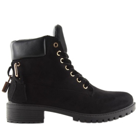 Botas de madera negras para mujer AT-0623-L Black negro