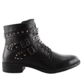 Botas con tachuelas negro B0-166 negro
