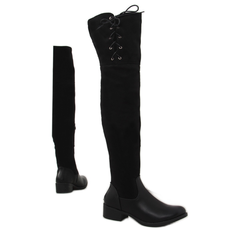 Botas mosqueteras negras FR-1152 negro Botas mosqueteras negras FR-1152 negro