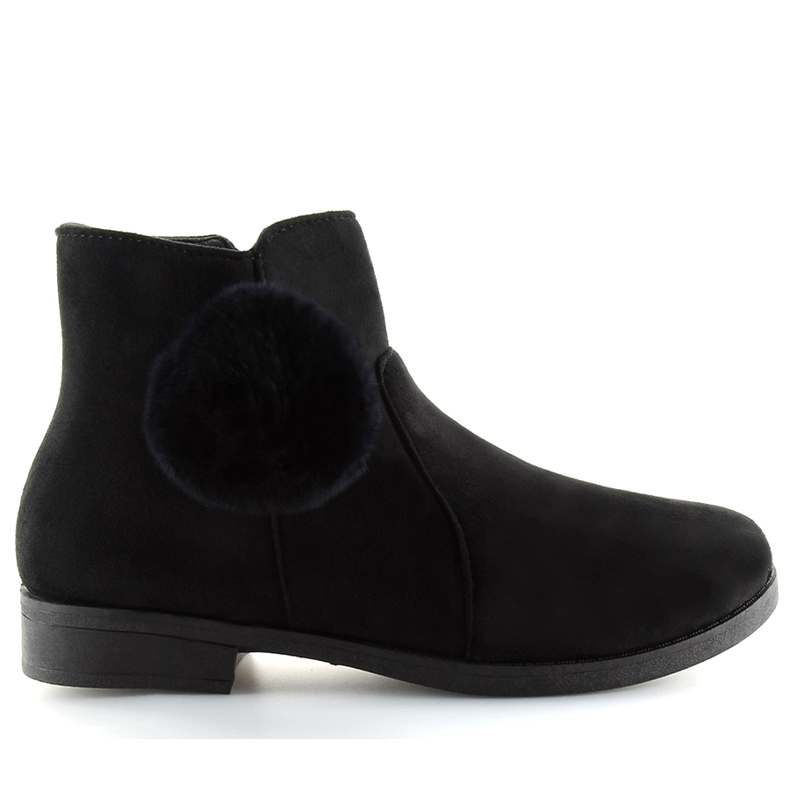 Botas de mujer negras con pompón X-15 negro