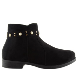 Botines Chelsea Negros Con Perlas X-19 Black