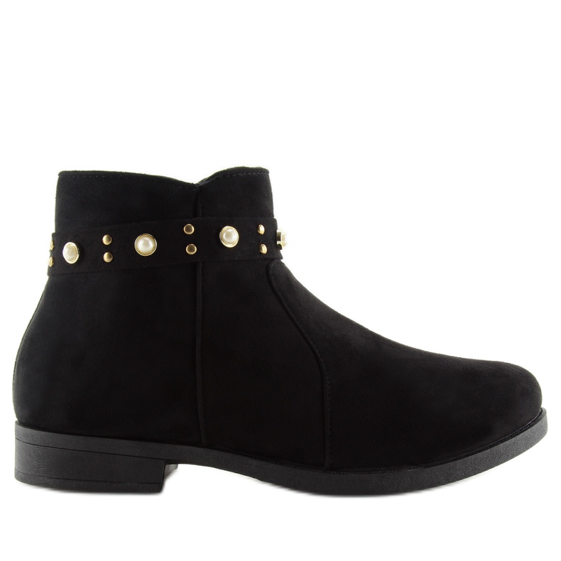 Botines Chelsea Negros Con Perlas X-19 Black