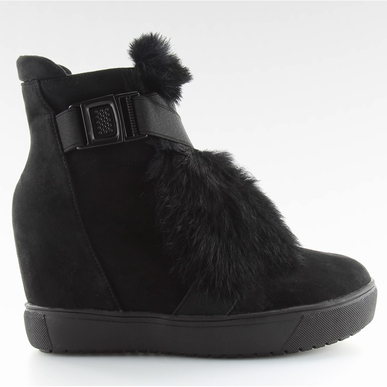 Deportivas con pelo negro 3123 negro