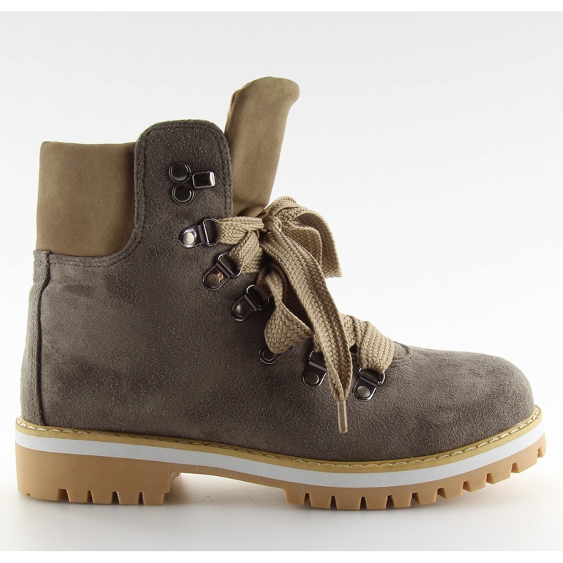 Botas de madera para mujer marrón caqui
