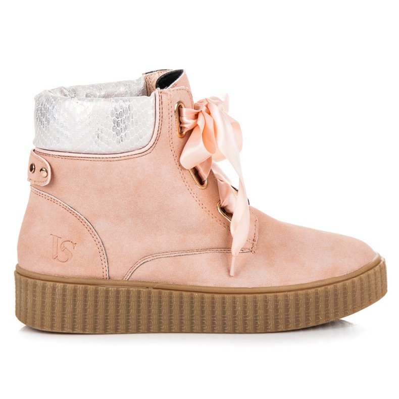 Vices Creepers con cordones rosado