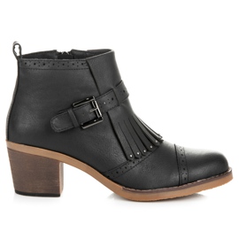 Kylie Botas negras con flecos negro