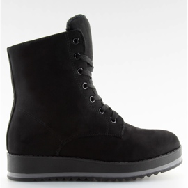Botas negras con cordones para mujer H908 negro Botas negras con cordones para mujer H908 negro