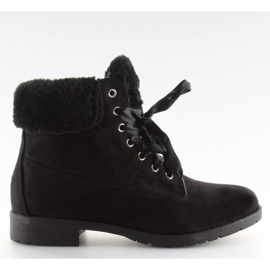 Botas de mujer negras con cordones NC87 negro