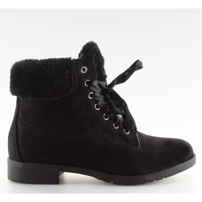 Botas de mujer negras con cordones NC87 negro
