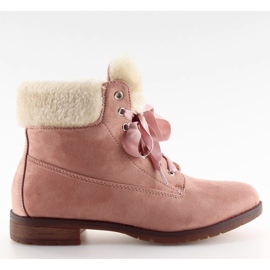 Botas rosas con cordones para mujer NC87 rosa rosado