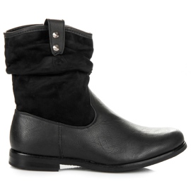 Botas sin cordones para mujer negro