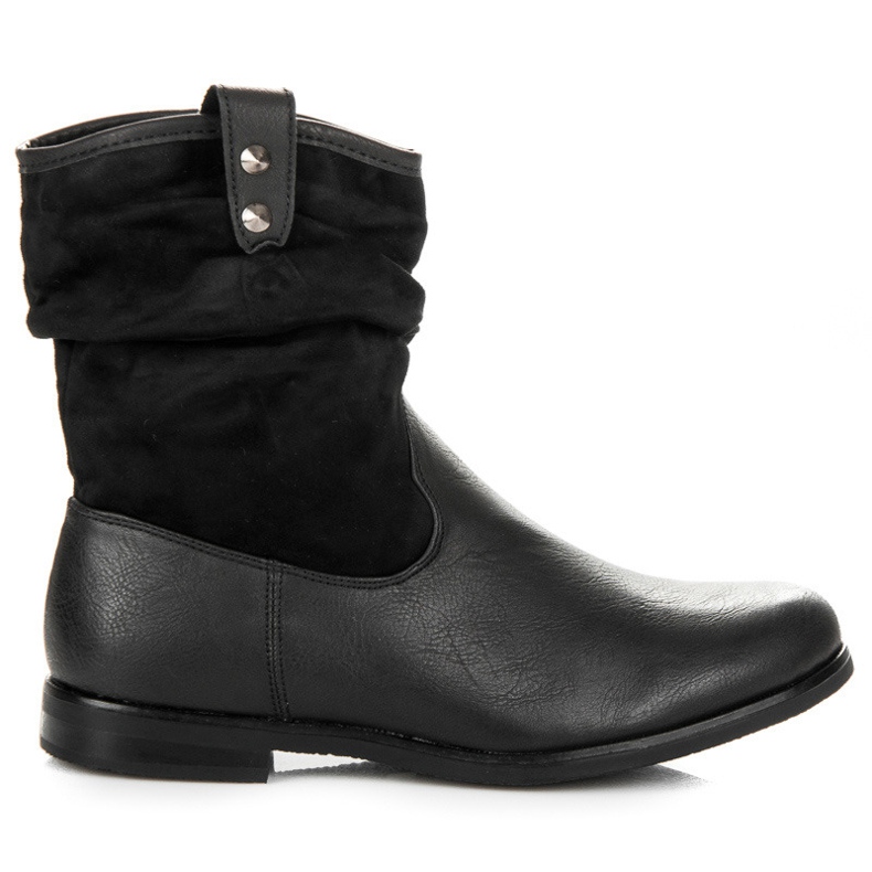 Botas sin cordones para mujer negro