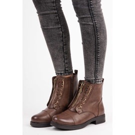 Ch. Creation Botas de trabajador atadas marrón