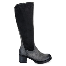 Vinceza Botas clásicas de tacón alto negro