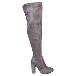 Seastar Botas mosqueteras con pedrería gris