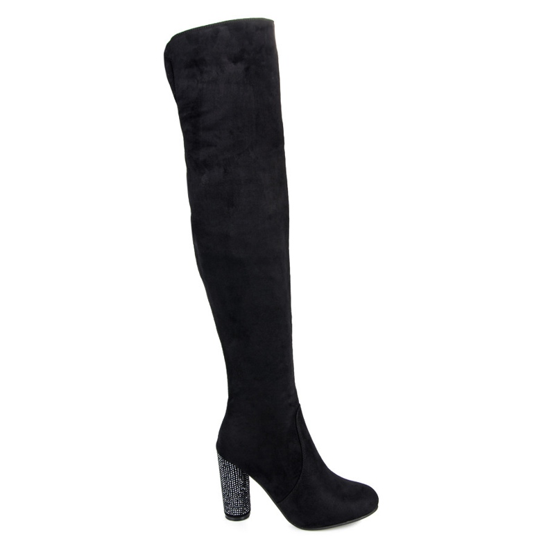 Seastar Botas mosqueteras con cristales negro