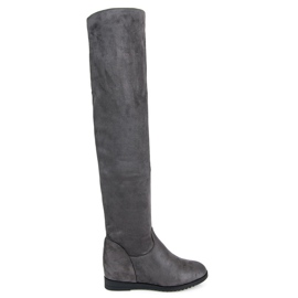 Bestelle Botas de cuña sin cordones gris