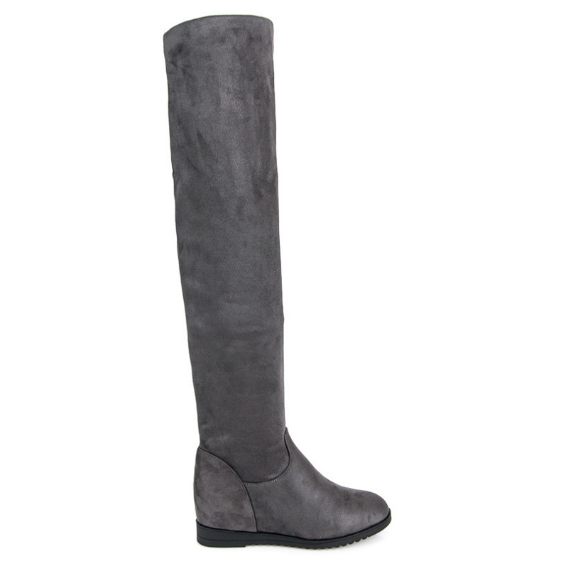 Bestelle Botas de cuña sin cordones gris