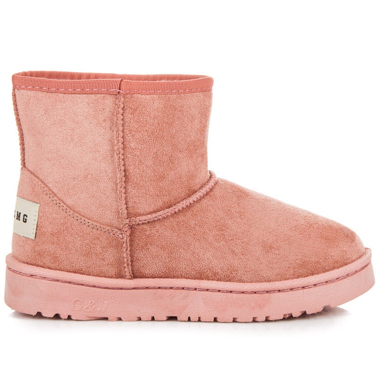 Bella Paris Botas de nieve de gamuza rosado