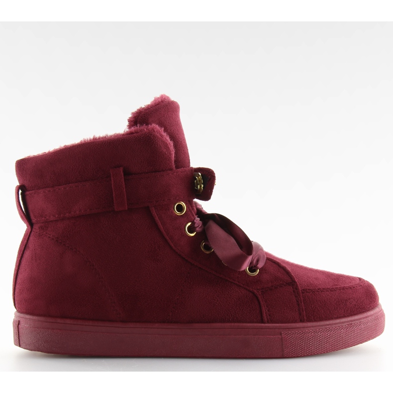 Zapatillas de mujer color burdeos con aislamiento burdeos multicolor rojo