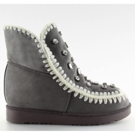 Botas de cuña grises DD62P gris