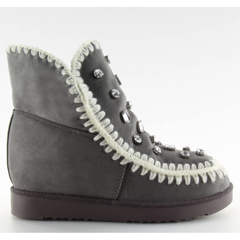 Botas de cuña grises DD62P gris