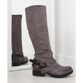 Botas de montar gris gris F2180 marrón