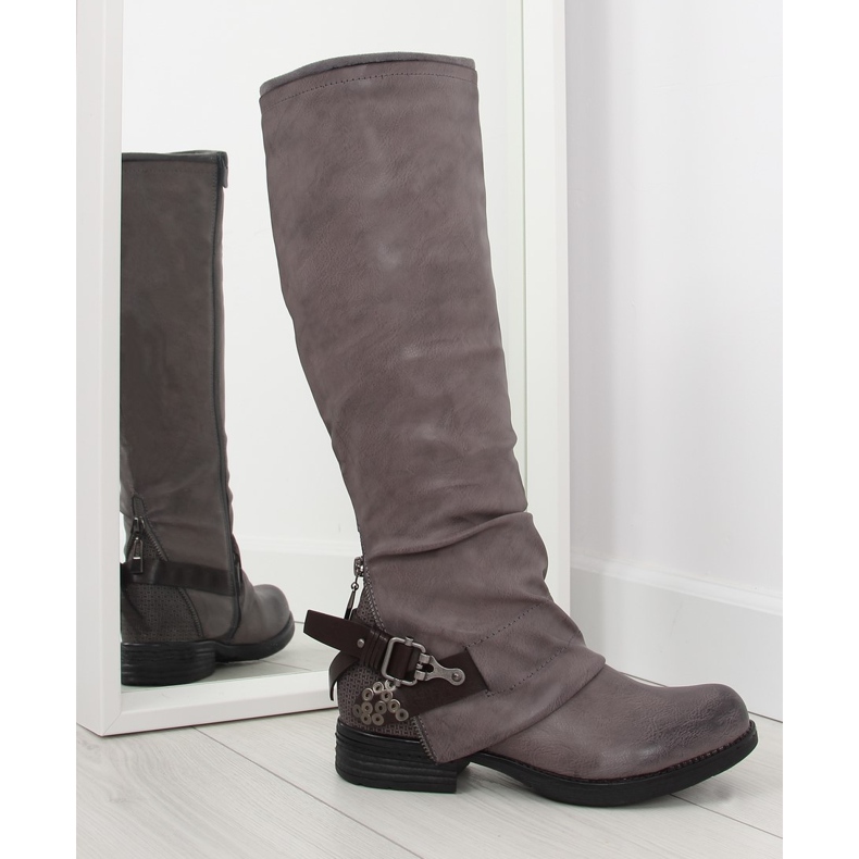 Botas de montar gris gris F2180 marrón