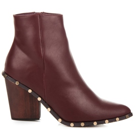 Vices Botas burdeos con estilo rojo
