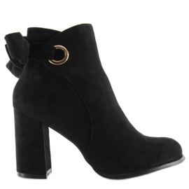Botas Negras Con Tacón Negro Ybs1612 Negro