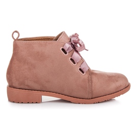 Bestelle Botas bajas atadas con una cinta rosa