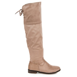 Juliet Botas beige con ribete Juliet Botas beige con ribete