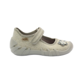 Befado zapatos infantiles bailarinas babuchas 109p163 marrón gris amarillo