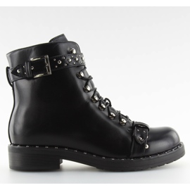 Botas negras con tachuelas ae82p negro cobre Botas negras con tachuelas ae82p negro cobre