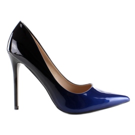 Tacones sombreados ombre M253 azul negro azul marino Tacones sombreados ombre M253 azul negro azul marino