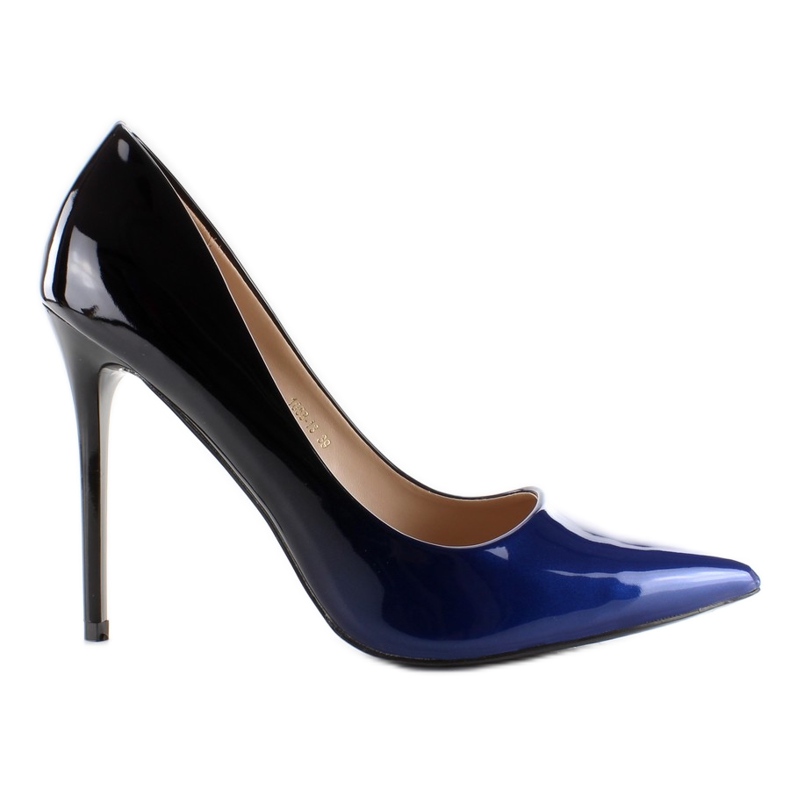 Tacones sombreados ombre M253 azul negro azul marino