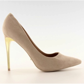 Zapatos tacón ante LE-08 Beige