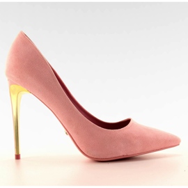 LE-08 Tacón rosa dorado tacón rosa