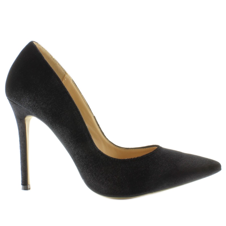 Increíbles tacones de terciopelo terciopelo negro