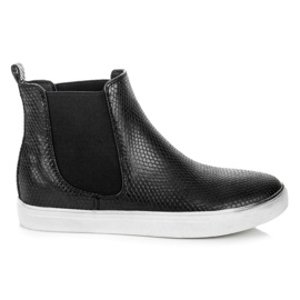 Mckeylor Zapatillas altas con estampado de serpiente negro