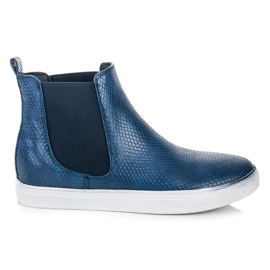 Mckeylor Zapatillas altas con estampado de serpiente azul
