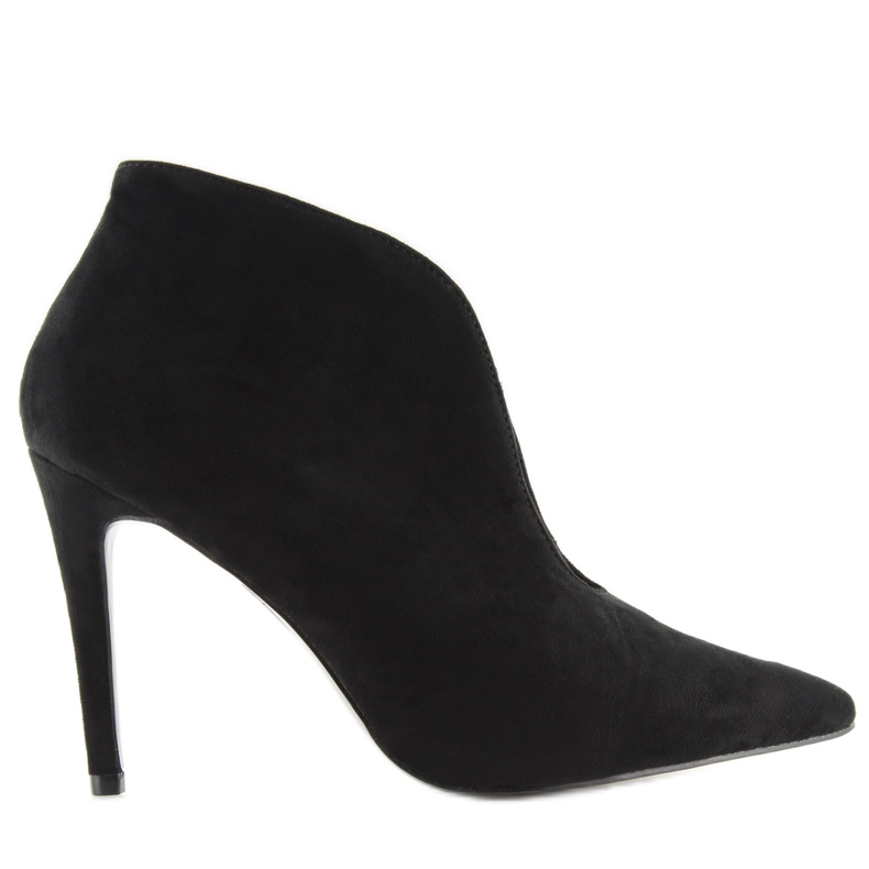 Tacones Altos Cubiertos Zy103 Negros Con Un Corte