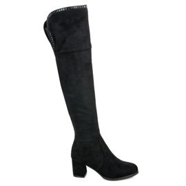 Marquiz Botas negras por encima de la rodilla negro