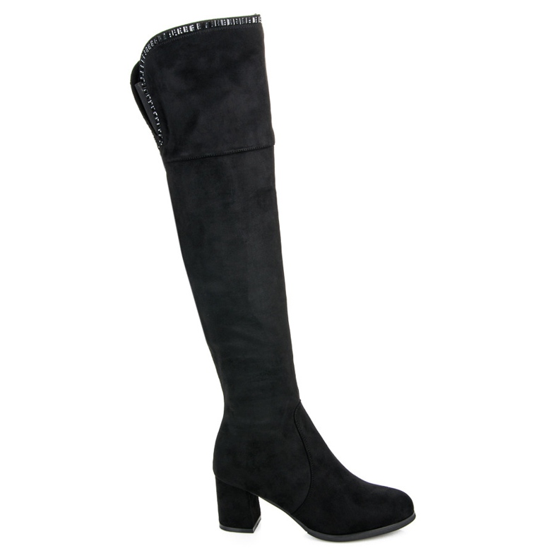 Marquiz Botas negras por encima de la rodilla negro